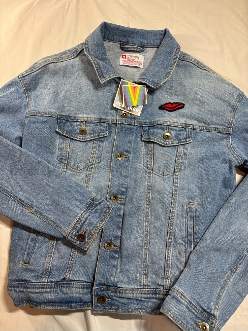 Jean Jacket Womens Medium New York City Stonewall Riots Punk Rock New With Tag